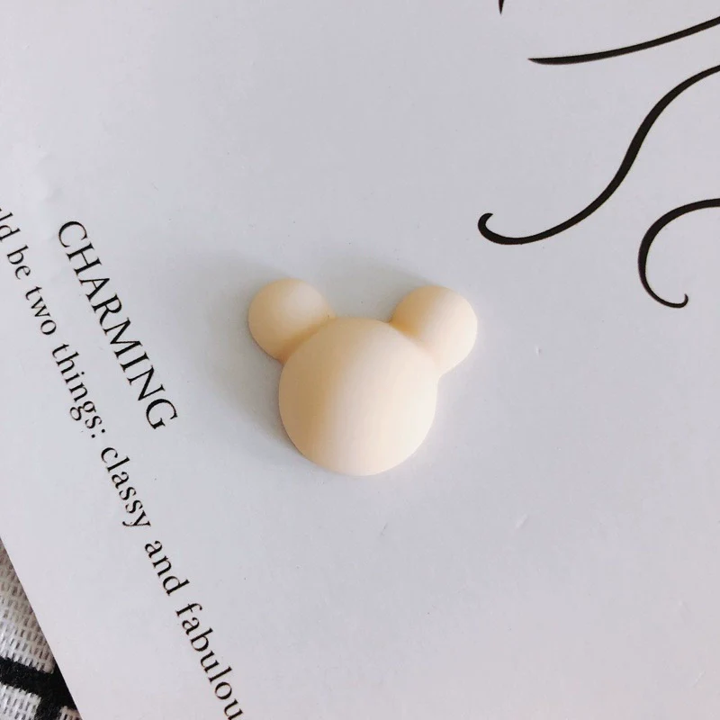 Wholesale Acrylic Diy Accessories Matte Frosted Rubber Painted Micky Head Patch Hairpin With Environmental Protection Treatment - Image 7