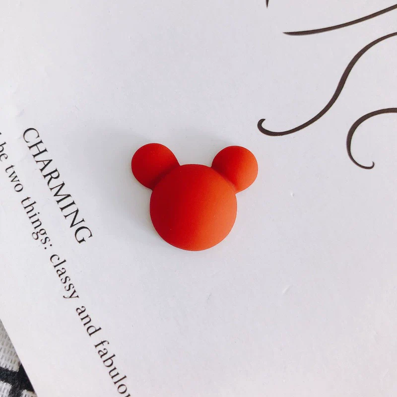 Wholesale Acrylic Diy Accessories Matte Frosted Rubber Painted Micky Head Patch Hairpin With Environmental Protection Treatment - Image 9