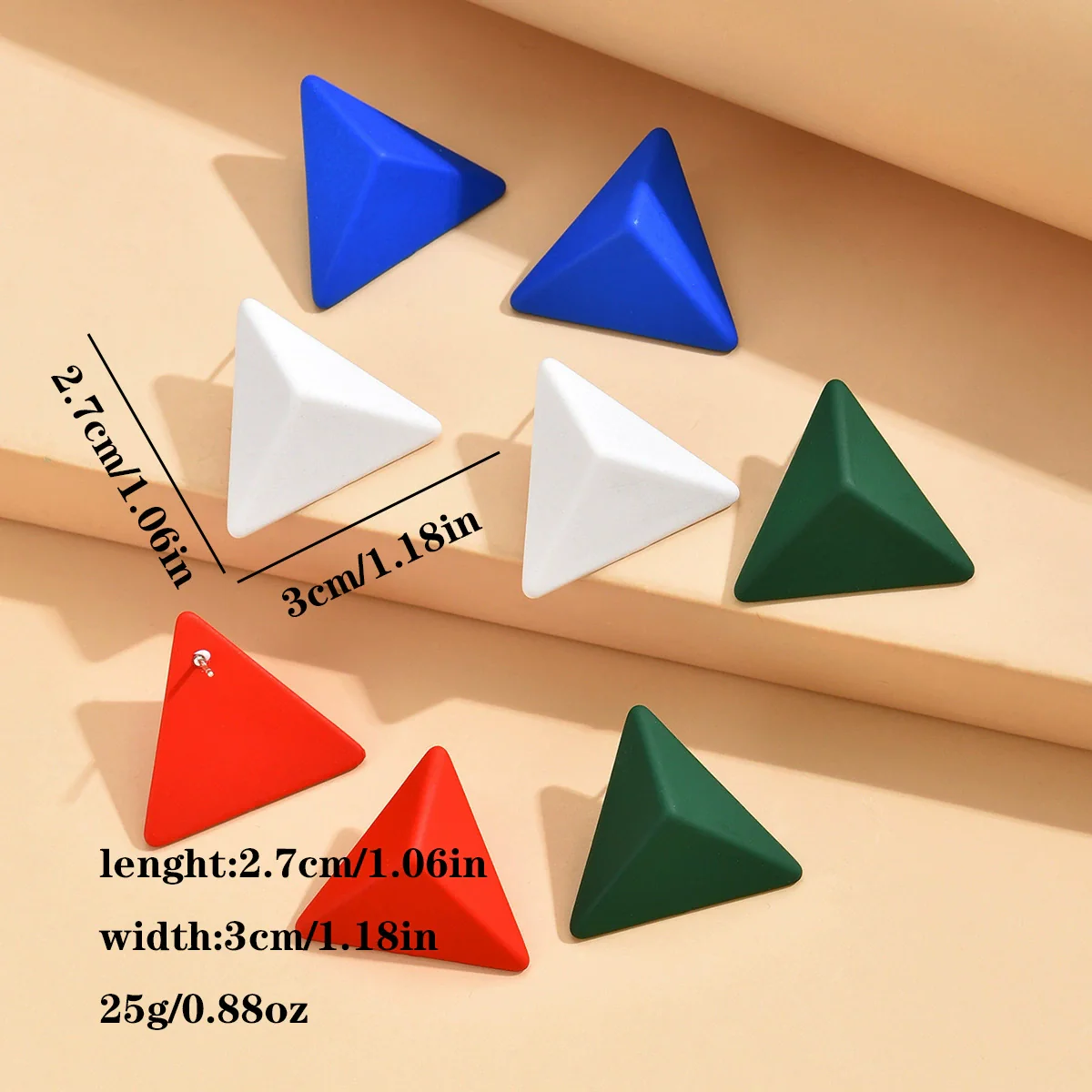 Wholesale Acrylic Earrings Geometric Pattern Vintage Spray Paint Frosted Square Round Korean Fashion Women's - Image 2