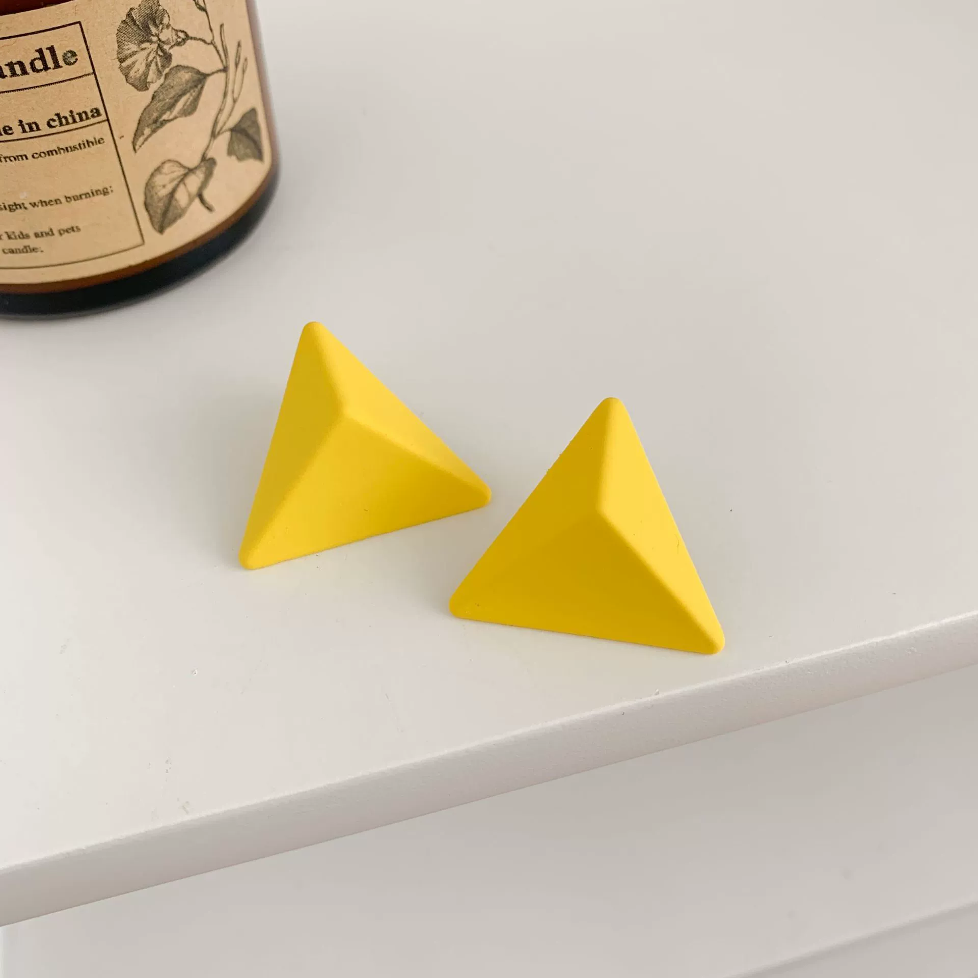 Wholesale Acrylic Earrings Geometric Pattern Vintage Spray Paint Frosted Square Round Korean Fashion Women's - Image 6