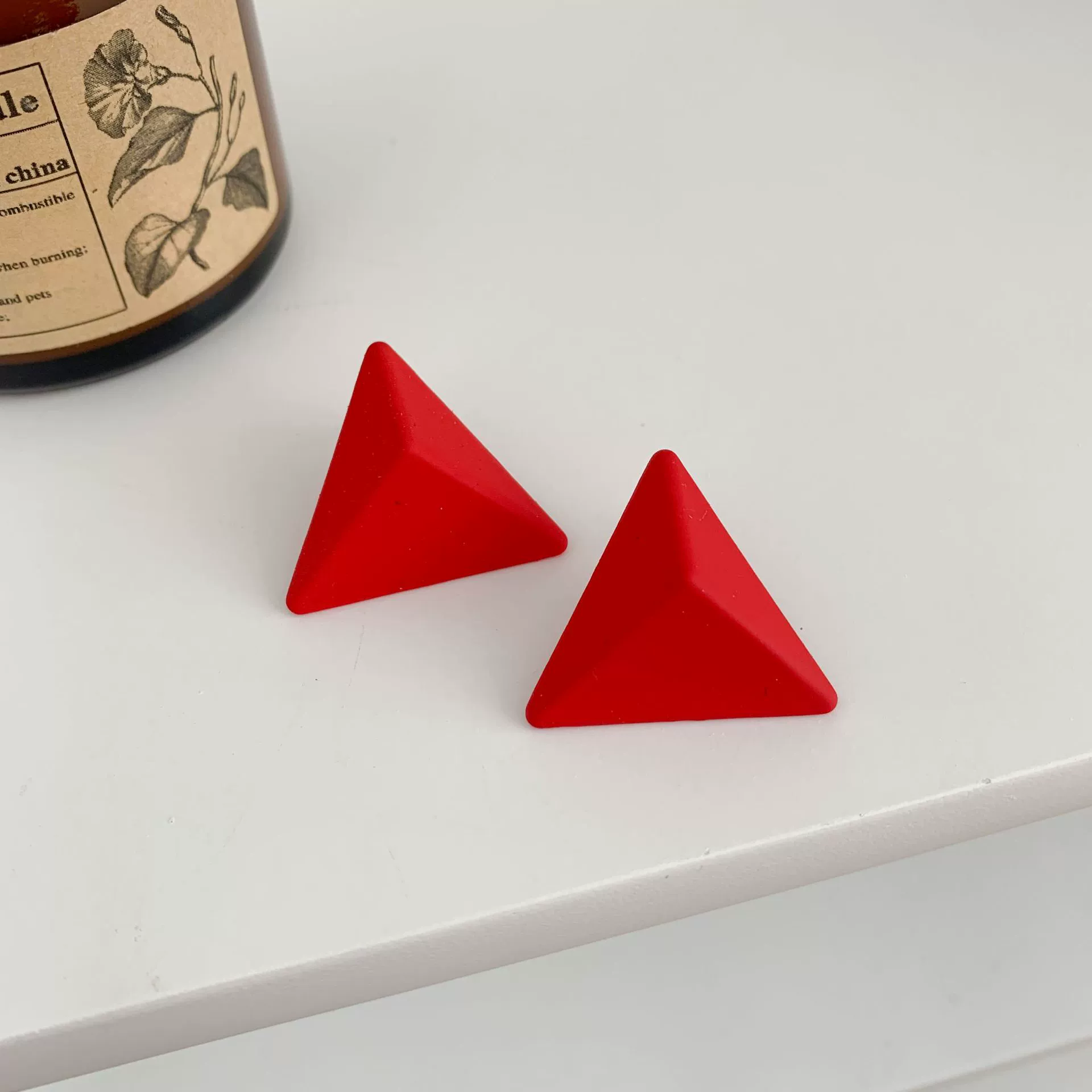 Wholesale Acrylic Earrings Geometric Pattern Vintage Spray Paint Frosted Square Round Korean Fashion Women's - Image 9