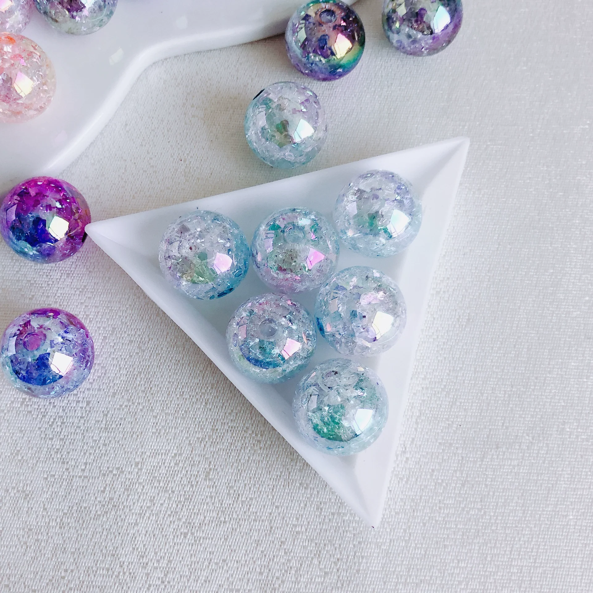 Wholesale Acrylic Floral Burst Beads Hand Woven Beaded Jewelry Pendant Environmental Protection Round Bead Style - Image 8