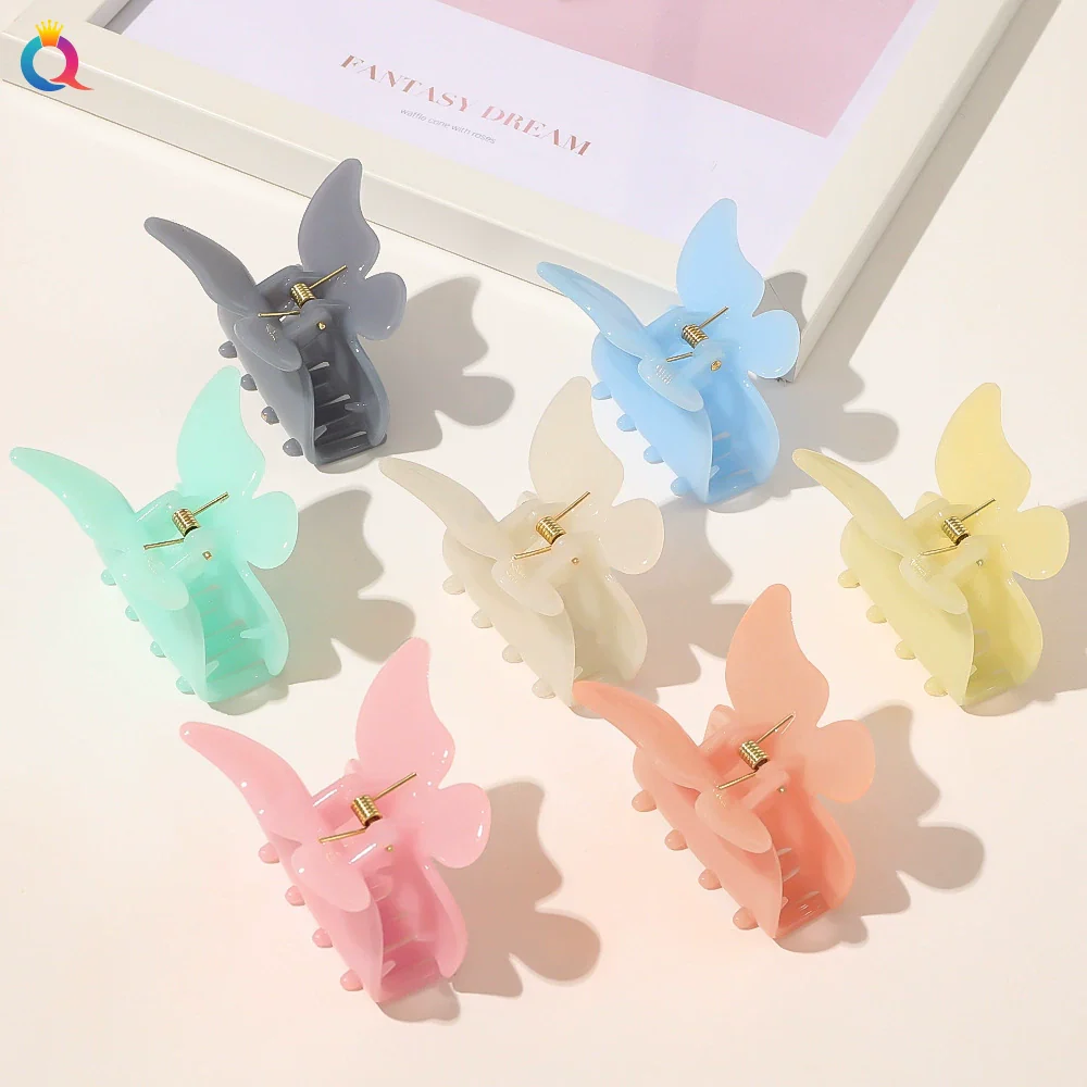 Wholesale Acrylic Handmade Butterfly Shape Women's Hair Clip