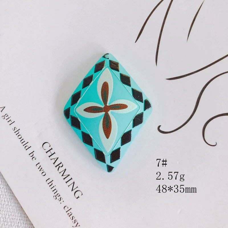 Wholesale Acrylic Jewelry Accessories With Three Dimensional Printing Pattern For Diy - Image 12