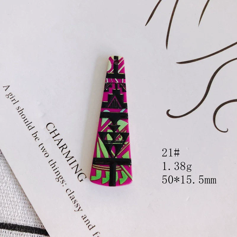 Wholesale Acrylic Jewelry Accessories With Three Dimensional Printing Pattern For Diy - Image 26