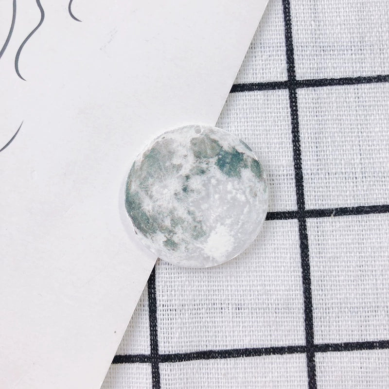Wholesale Acrylic Resin Geometric Round Relief Rabbit Owl Patch Printing Pendant Jewelry Accessories - Image 11