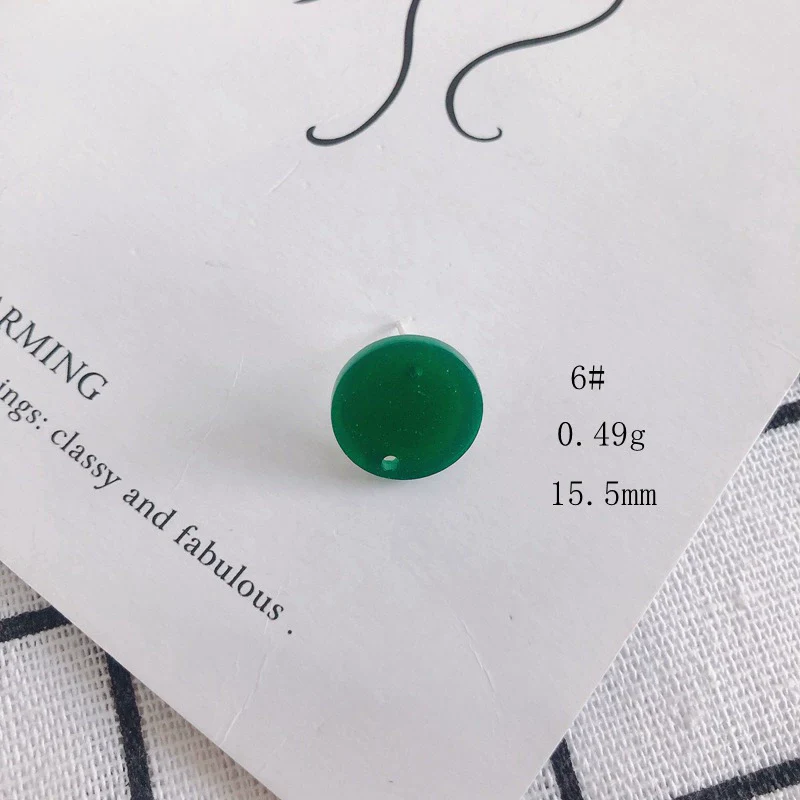 Wholesale Acrylic Stud Earrings Round Shape Solid Color Simple And Sweet Style Environmental Protection Treatment - Image 11