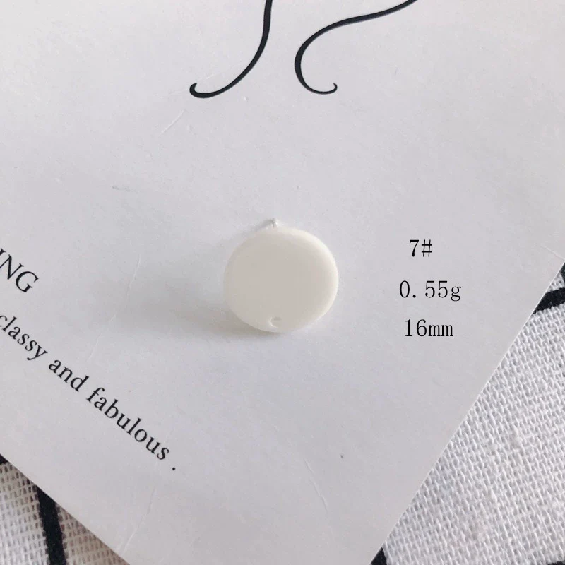 Wholesale Acrylic Stud Earrings Round Shape Solid Color Simple And Sweet Style Environmental Protection Treatment - Image 12
