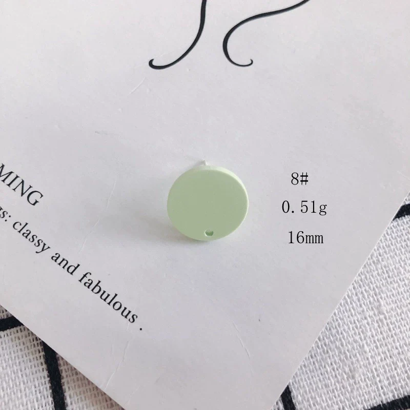 Wholesale Acrylic Stud Earrings Round Shape Solid Color Simple And Sweet Style Environmental Protection Treatment - Image 13