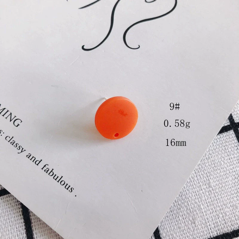 Wholesale Acrylic Stud Earrings Round Shape Solid Color Simple And Sweet Style Environmental Protection Treatment - Image 14