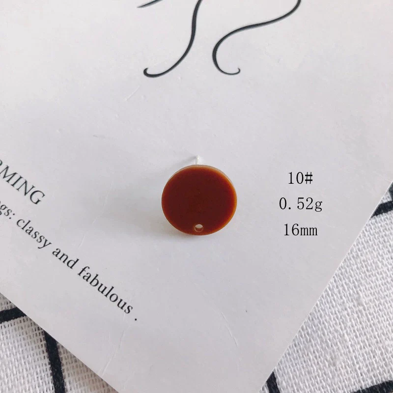 Wholesale Acrylic Stud Earrings Round Shape Solid Color Simple And Sweet Style Environmental Protection Treatment - Image 15