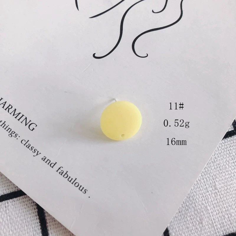 Wholesale Acrylic Stud Earrings Round Shape Solid Color Simple And Sweet Style Environmental Protection Treatment - Image 16