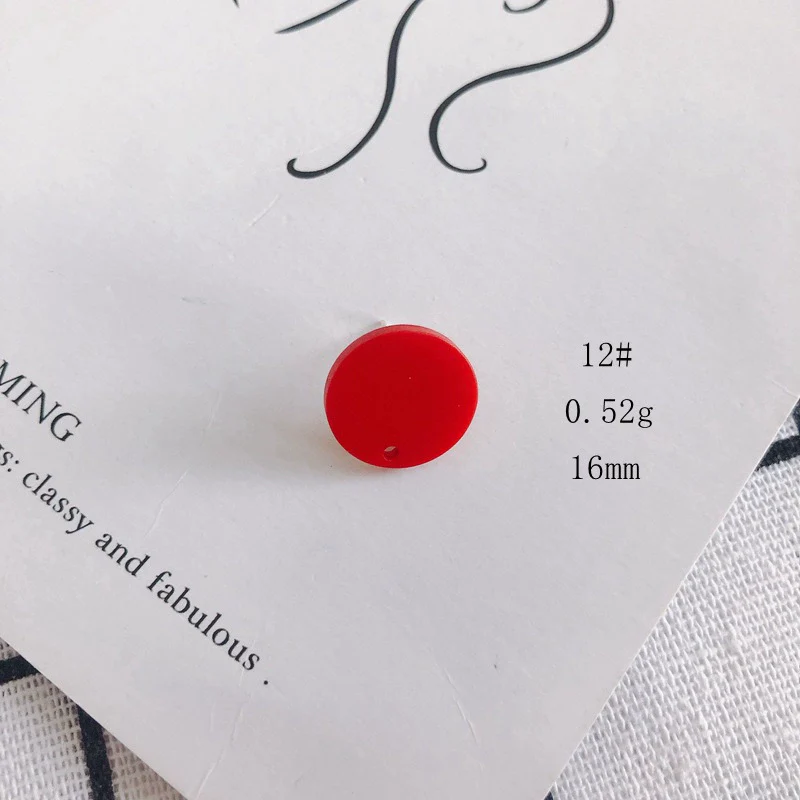 Wholesale Acrylic Stud Earrings Round Shape Solid Color Simple And Sweet Style Environmental Protection Treatment - Image 17