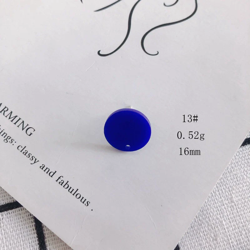 Wholesale Acrylic Stud Earrings Round Shape Solid Color Simple And Sweet Style Environmental Protection Treatment - Image 18