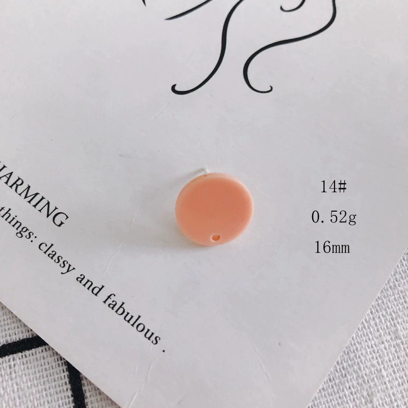 Wholesale Acrylic Stud Earrings Round Shape Solid Color Simple And Sweet Style Environmental Protection Treatment - Image 19