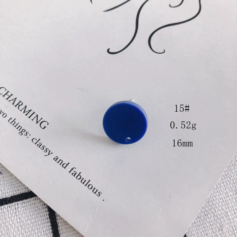 Wholesale Acrylic Stud Earrings Round Shape Solid Color Simple And Sweet Style Environmental Protection Treatment - Image 20