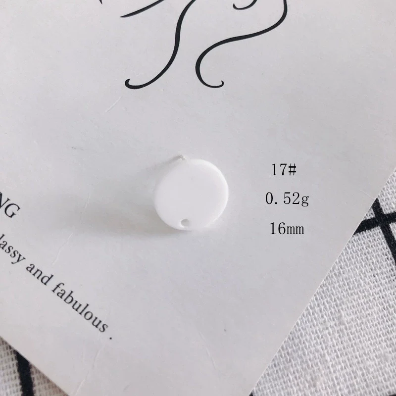 Wholesale Acrylic Stud Earrings Round Shape Solid Color Simple And Sweet Style Environmental Protection Treatment - Image 22