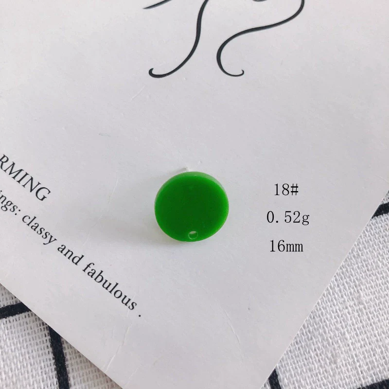 Wholesale Acrylic Stud Earrings Round Shape Solid Color Simple And Sweet Style Environmental Protection Treatment - Image 23
