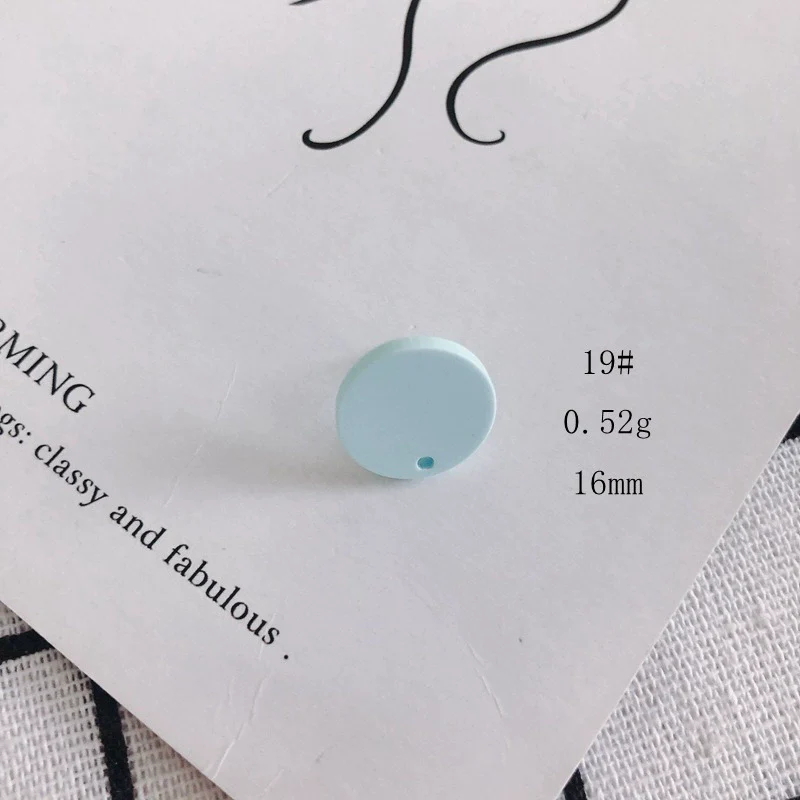 Wholesale Acrylic Stud Earrings Round Shape Solid Color Simple And Sweet Style Environmental Protection Treatment - Image 24