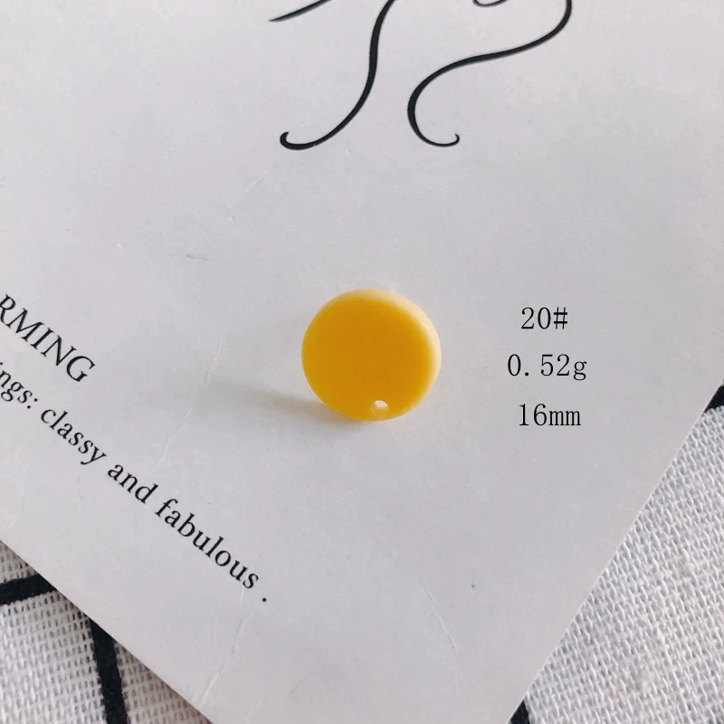 Wholesale Acrylic Stud Earrings Round Shape Solid Color Simple And Sweet Style Environmental Protection Treatment - Image 25