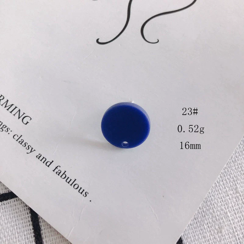 Wholesale Acrylic Stud Earrings Round Shape Solid Color Simple And Sweet Style Environmental Protection Treatment - Image 28