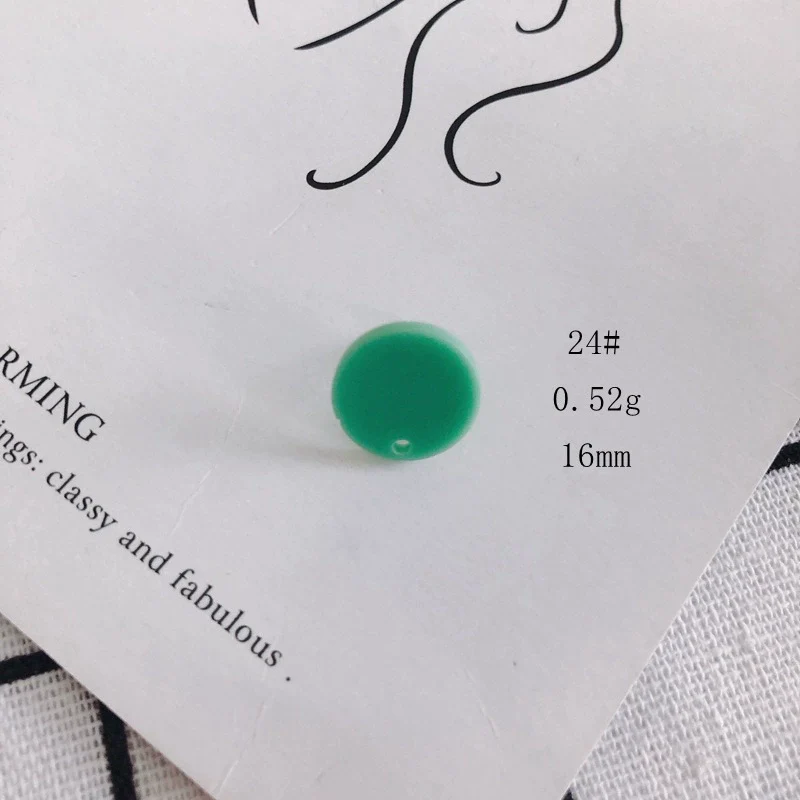 Wholesale Acrylic Stud Earrings Round Shape Solid Color Simple And Sweet Style Environmental Protection Treatment - Image 29