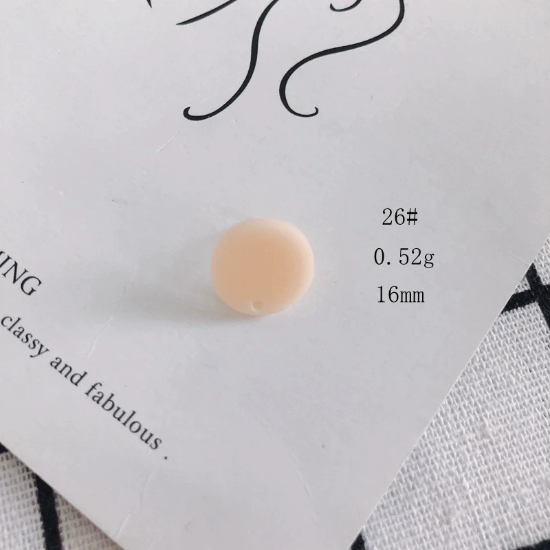 Wholesale Acrylic Stud Earrings Round Shape Solid Color Simple And Sweet Style Environmental Protection Treatment - Image 31