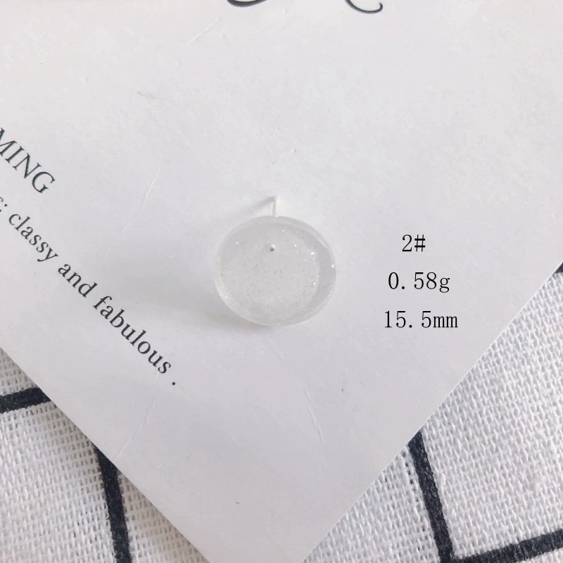 Wholesale Acrylic Stud Earrings Round Shape Solid Color Simple And Sweet Style Environmental Protection Treatment - Image 7