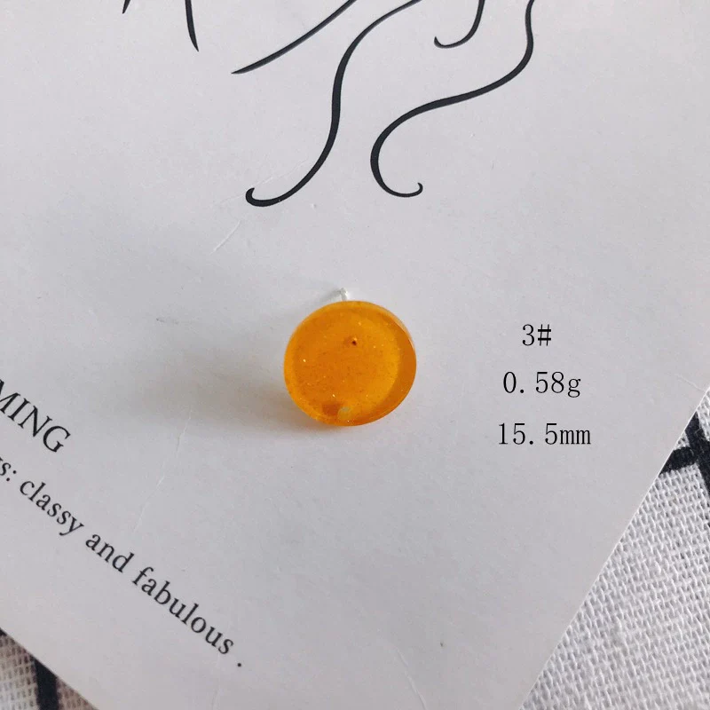 Wholesale Acrylic Stud Earrings Round Shape Solid Color Simple And Sweet Style Environmental Protection Treatment - Image 8