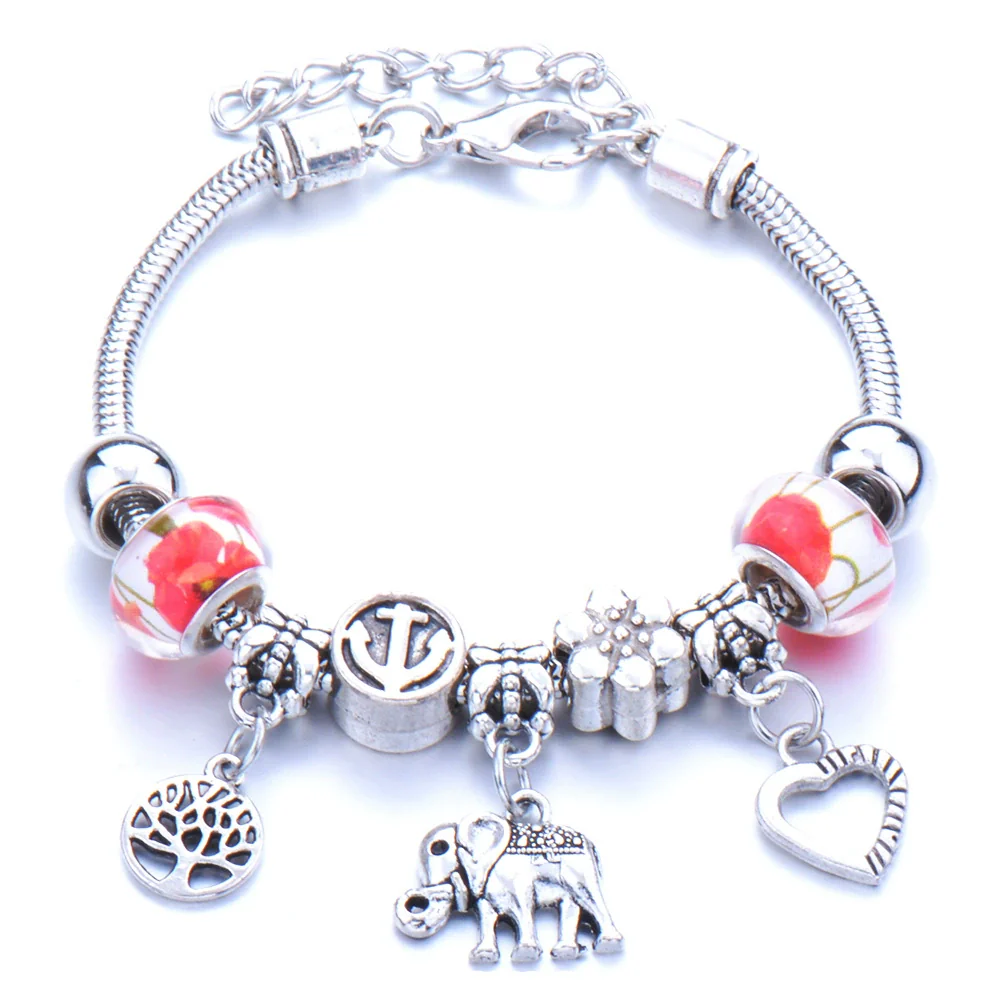 Wholesale Adjustable Beaded Bracelet With Butterfly Pendant For Girls Alloy Geometric Pattern Electroplated - Image 16