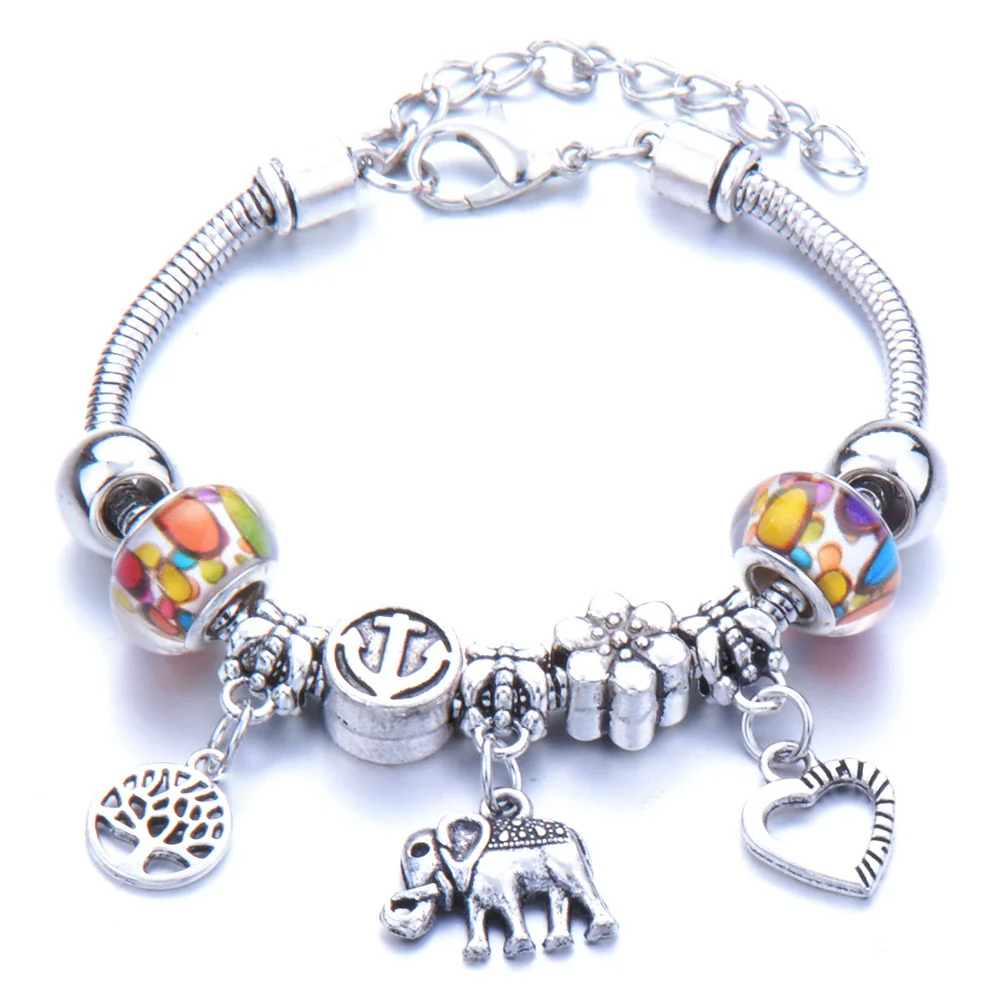 Wholesale Adjustable Beaded Bracelet With Butterfly Pendant For Girls Alloy Geometric Pattern Electroplated - Image 17