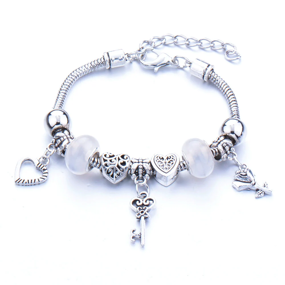 Wholesale Adjustable Beaded Bracelet With Butterfly Pendant For Girls Alloy Geometric Pattern Electroplated - Image 20