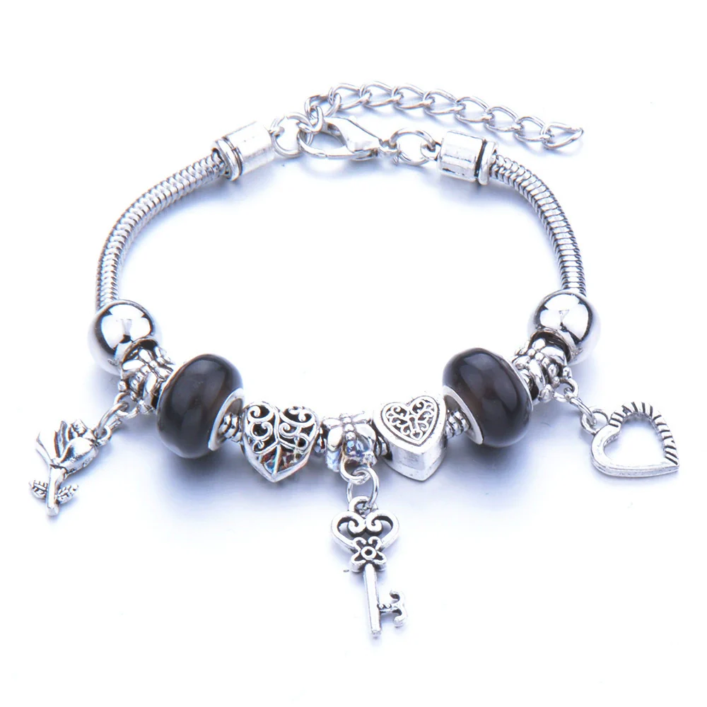 Wholesale Adjustable Beaded Bracelet With Butterfly Pendant For Girls Alloy Geometric Pattern Electroplated - Image 21