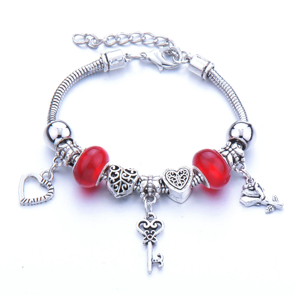 Wholesale Adjustable Beaded Bracelet With Butterfly Pendant For Girls Alloy Geometric Pattern Electroplated - Image 22