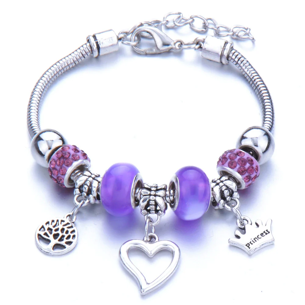 Wholesale Adjustable Beaded Bracelet With Butterfly Pendant For Girls Alloy Geometric Pattern Electroplated - Image 25