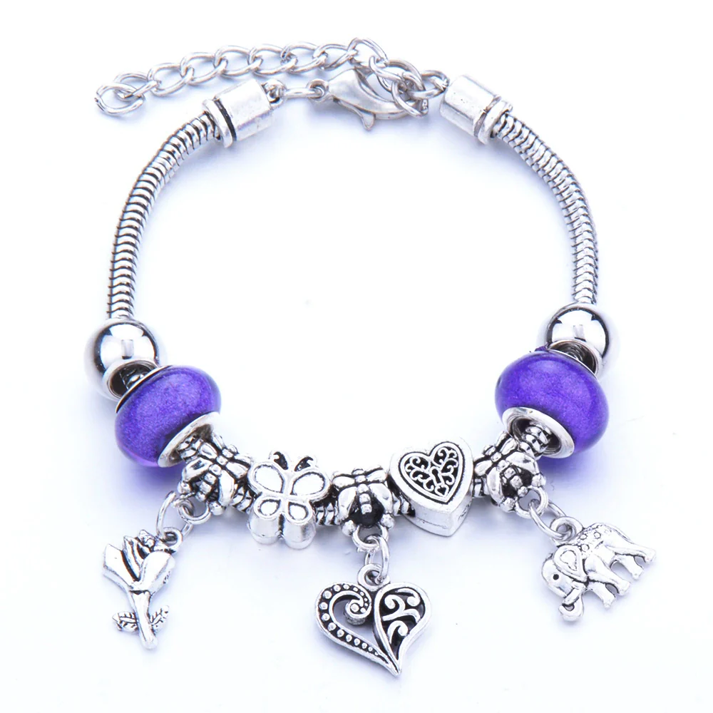 Wholesale Adjustable Beaded Bracelet With Butterfly Pendant For Girls Alloy Geometric Pattern Electroplated - Image 31