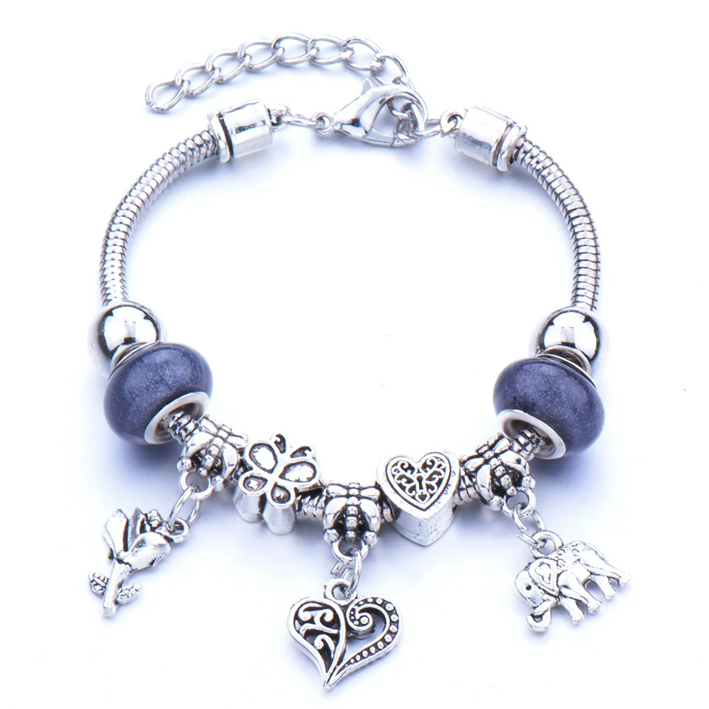 Wholesale Adjustable Beaded Bracelet With Butterfly Pendant For Girls Alloy Geometric Pattern Electroplated - Image 32