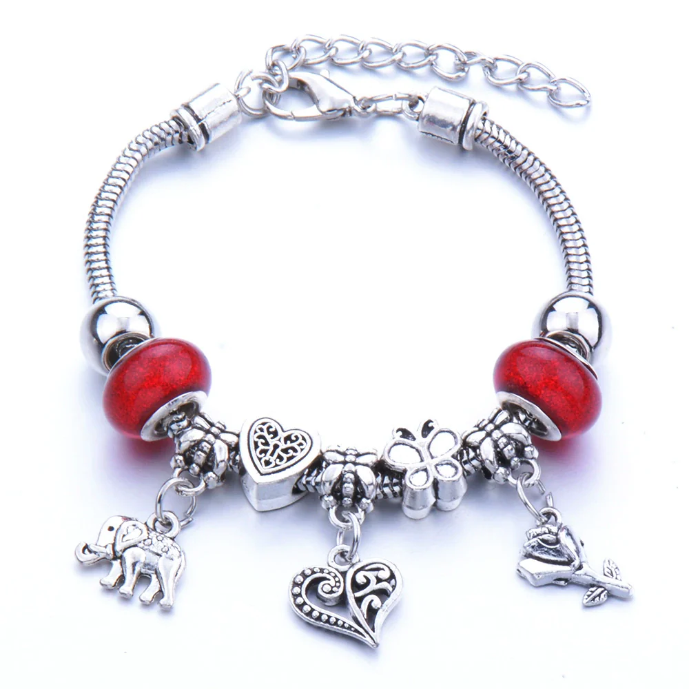 Wholesale Adjustable Beaded Bracelet With Butterfly Pendant For Girls Alloy Geometric Pattern Electroplated - Image 33