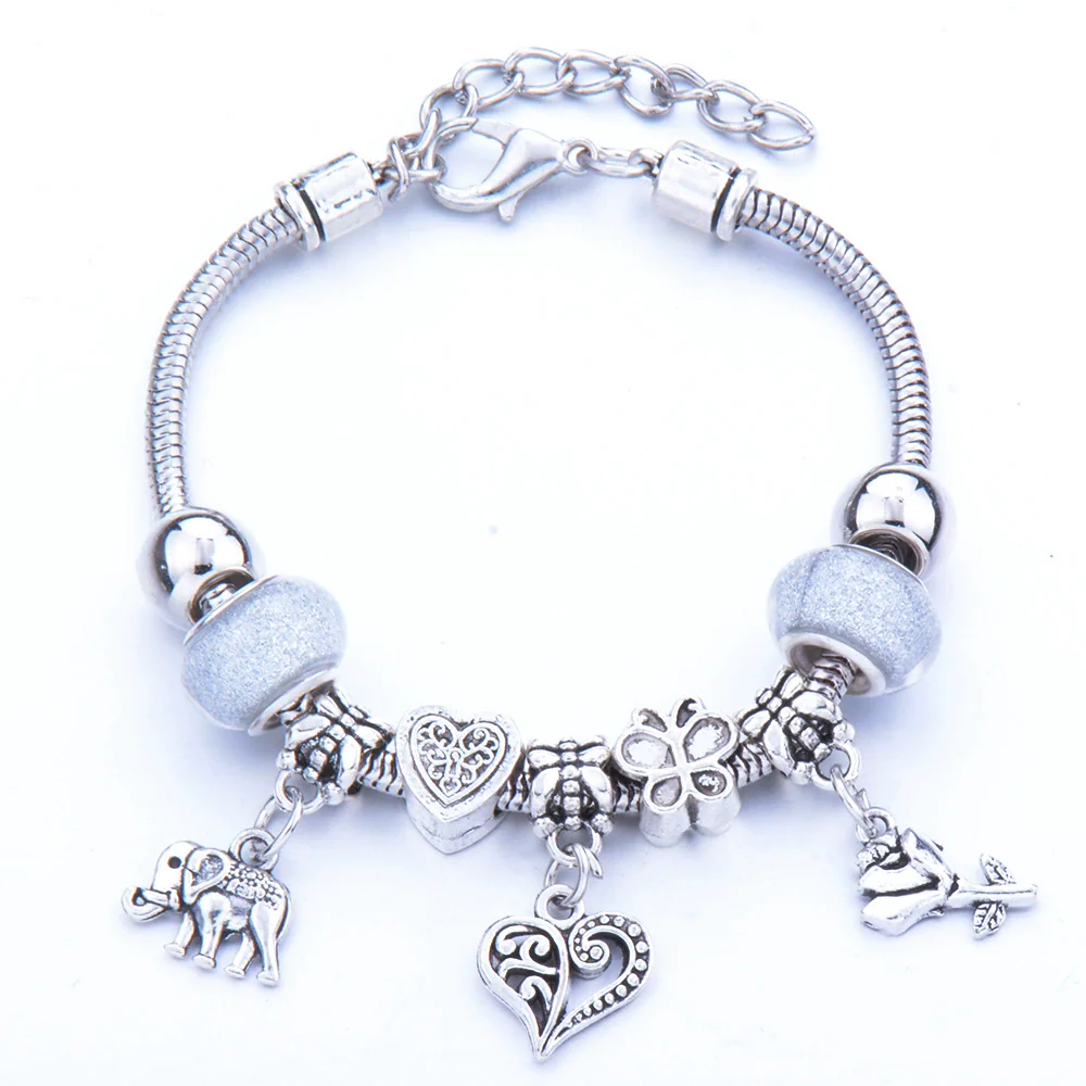 Wholesale Adjustable Beaded Bracelet With Butterfly Pendant For Girls Alloy Geometric Pattern Electroplated - Image 35