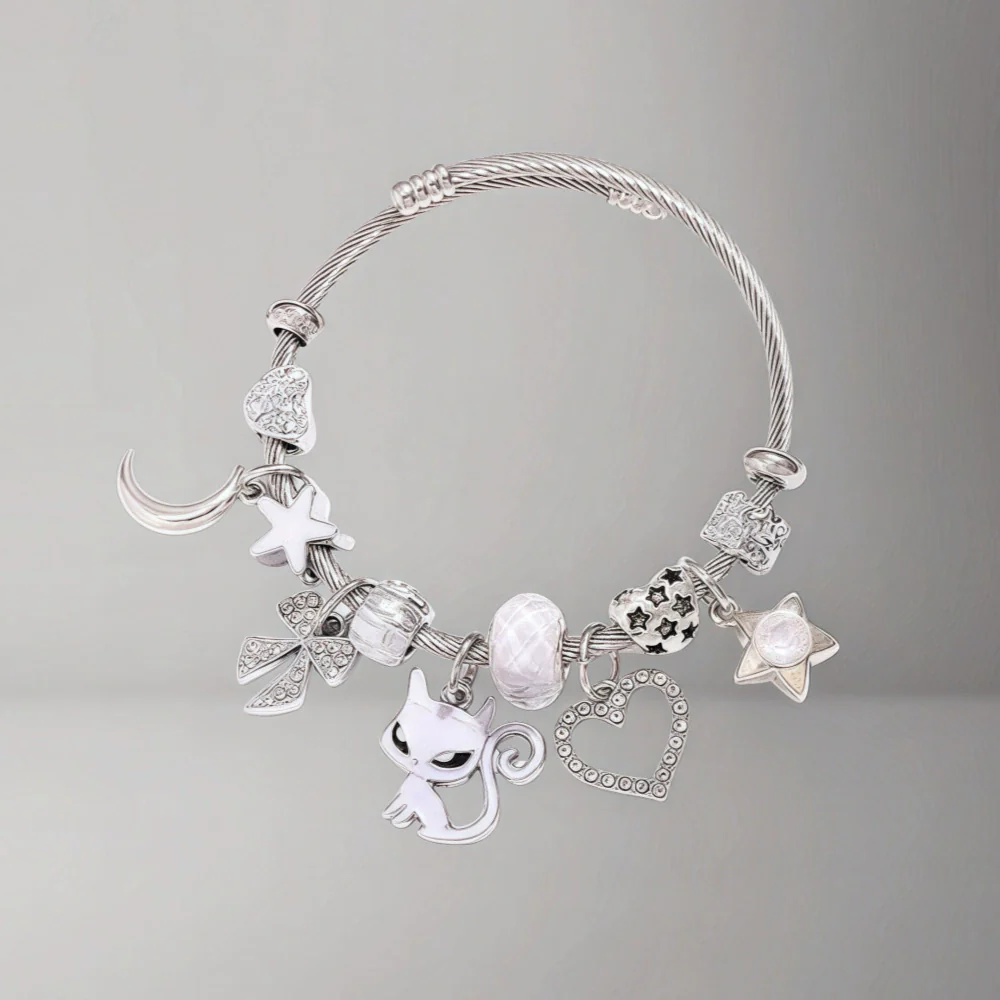 Wholesale Adjustable Beaded Jewelry Cartoon Character Zinc Alloy Electroplated Unisex Bracelet - Image 3