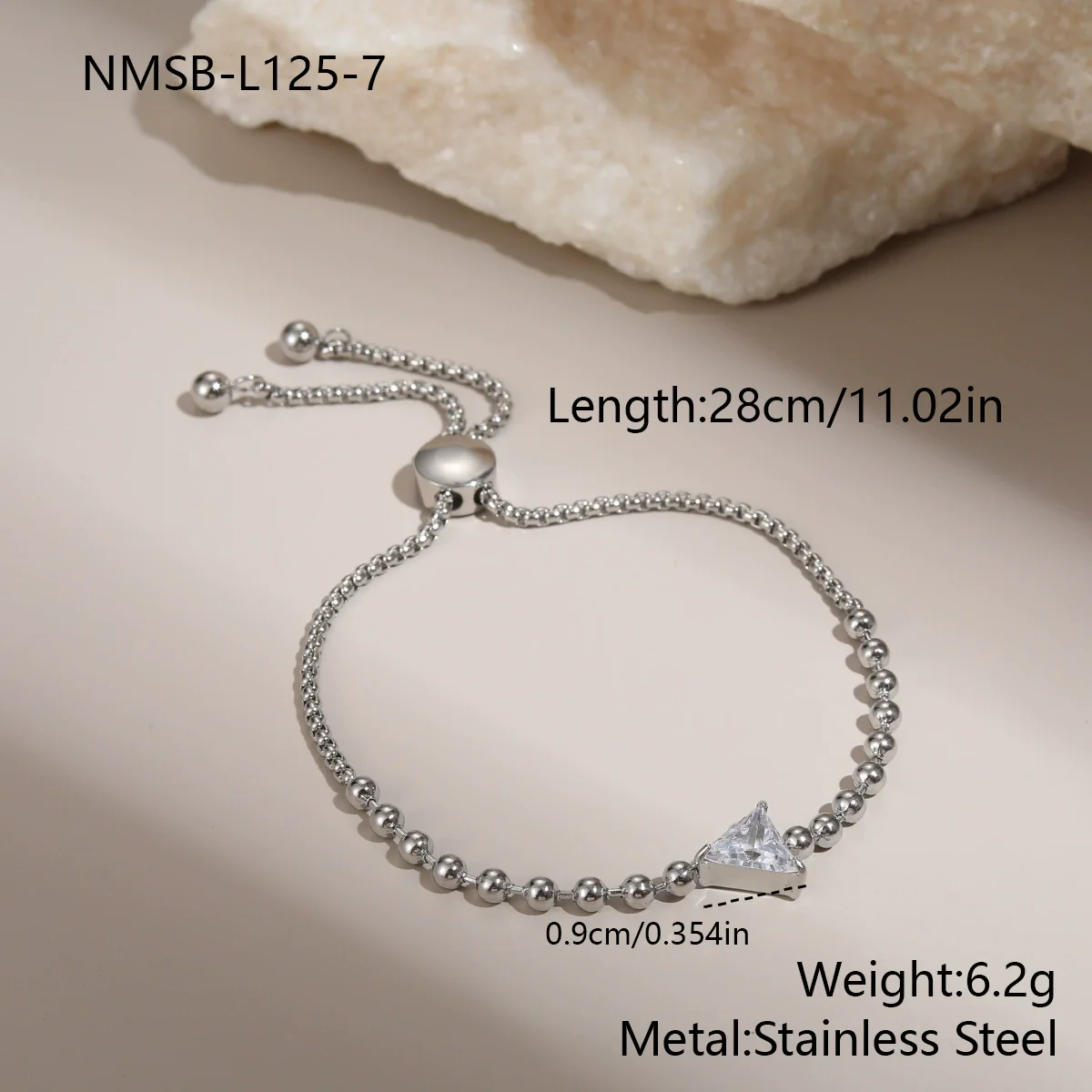 Wholesale Adjustable Nonfading Heart Bracelet For Women Stainless Steel 18K Gold Electroplated Geometric Pattern - Image 12
