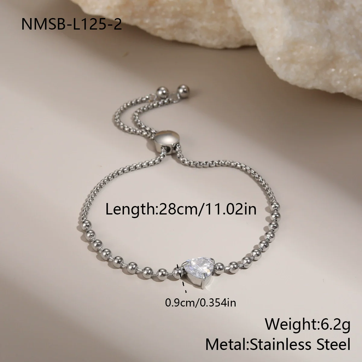 Wholesale Adjustable Nonfading Heart Bracelet For Women Stainless Steel 18K Gold Electroplated Geometric Pattern - Image 7
