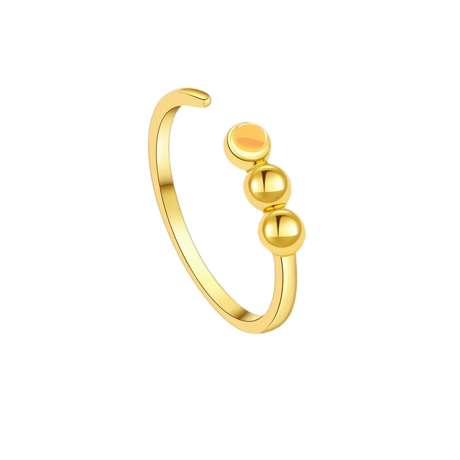 Wholesale Adjustable Opening Ring S925 Sterling Silver Geometric Minimalist Style Electroplated With Platinum And 18K Gold For Women And Unisex - Image 5