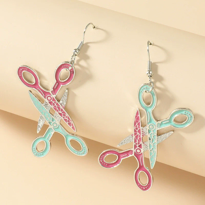 Wholesale Alloy Acrylic Fruit Leaves Pendant Women's Ear Jewelry With 14K Gold Ear Needle And Electroplating Design - Image 7