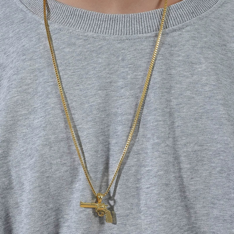 Wholesale Alloy Ak47 Gun Pendant Necklace Electroplated Unisex Fashion Jewelry - Image 3