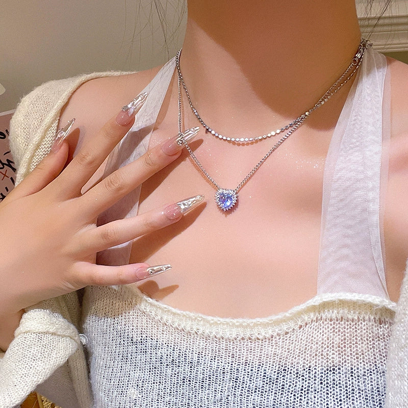 Wholesale Alloy And Copper Heart Shape Electroplated Love Necklace For Women