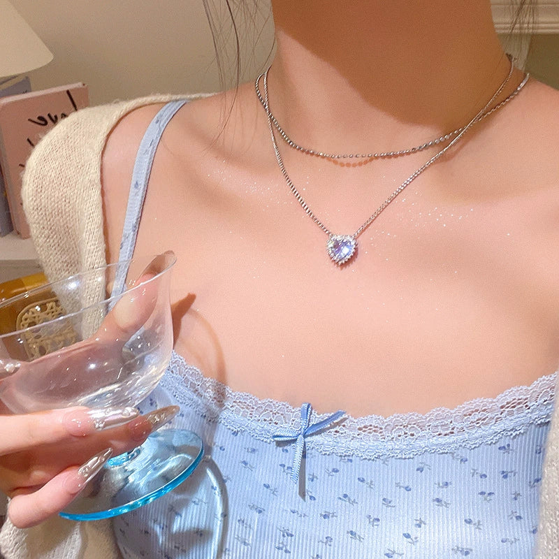 Wholesale Alloy And Copper Heart Shape Electroplated Love Necklace For Women - Image 3