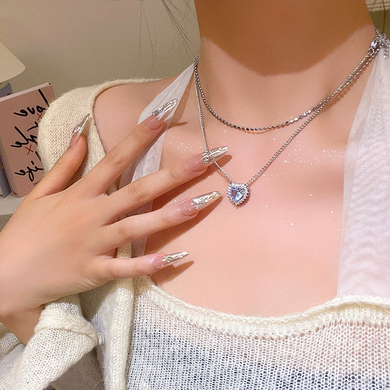 Wholesale Alloy And Copper Heart Shape Electroplated Love Necklace For Women - Image 6