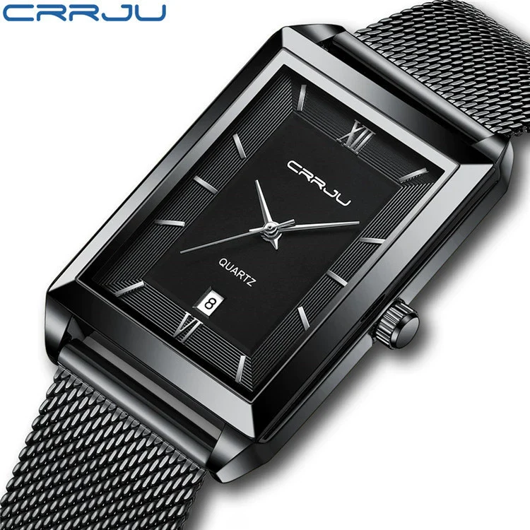 Wholesale Alloy And Stainless Steel Casual Business Fashion Men's Rectangular Dial Watch - Image 3