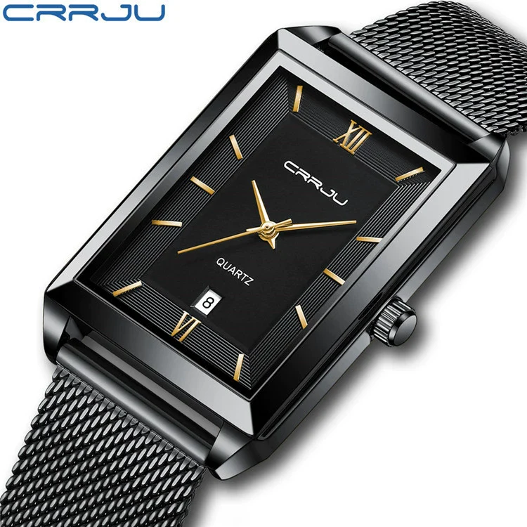 Wholesale Alloy And Stainless Steel Casual Business Fashion Men's Rectangular Dial Watch - Image 5
